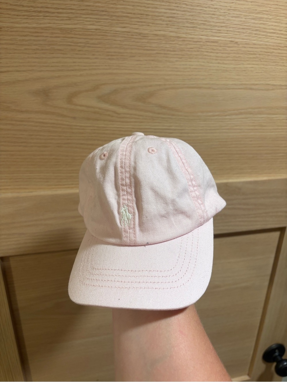 Polo by Ralph Lauren Baby Pink Baseball Cap with White Logo